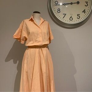 Vintage Peach Midi Dress
